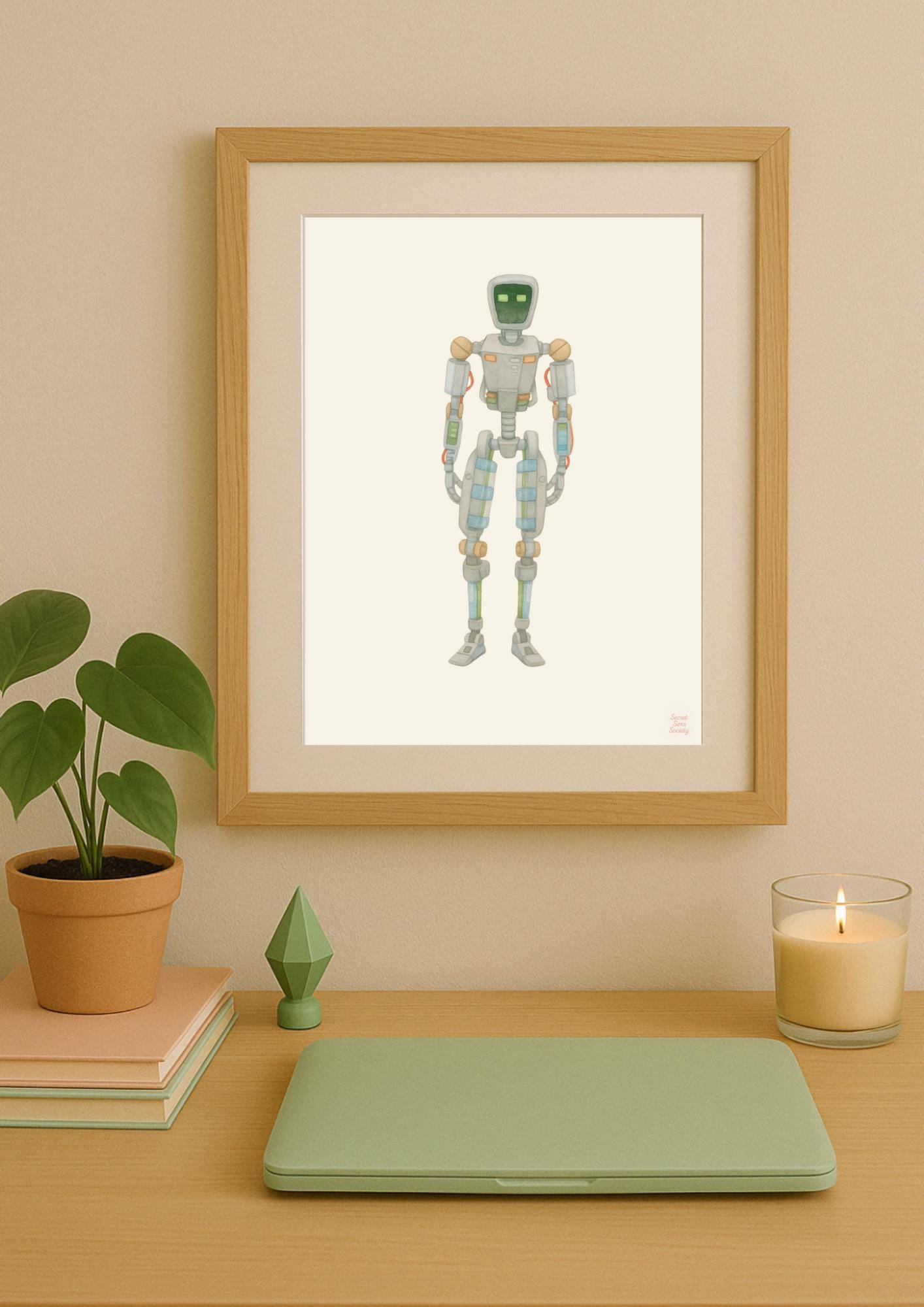 Servo Wall Art Print – Sims-Inspired Gamer Decor